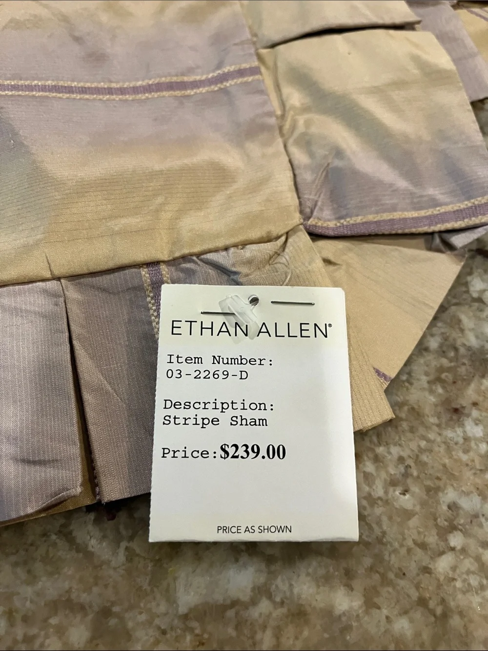 Ethan Allen silk pillow Shams(2)